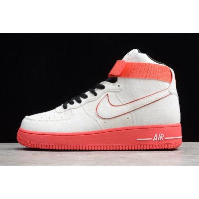 Nike Air Force 1 Af1 High Beyaz / Kırmızı Kaykay Ayakkabı Türkiye - 7GFAI5UM